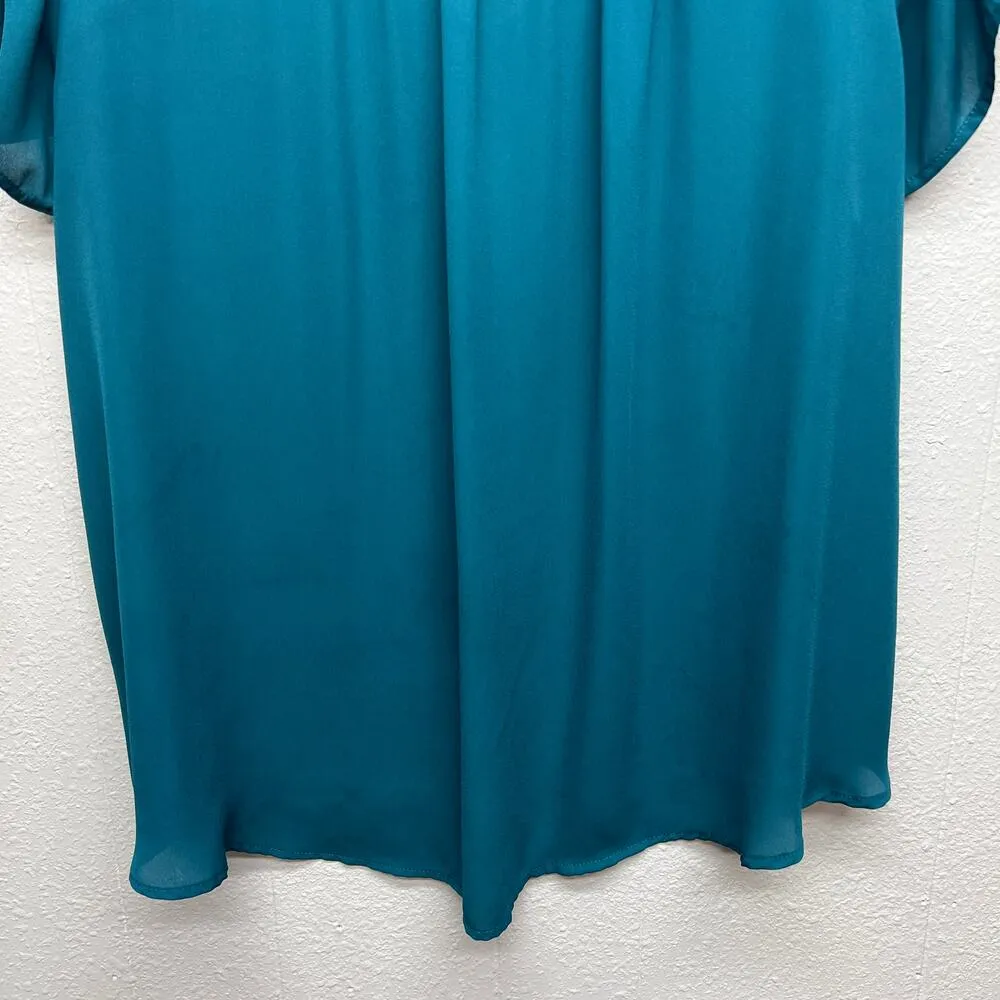 Torrid Teal Womens Top 2X Workwear Office Career Casual Dressy Feminine … - Image 8