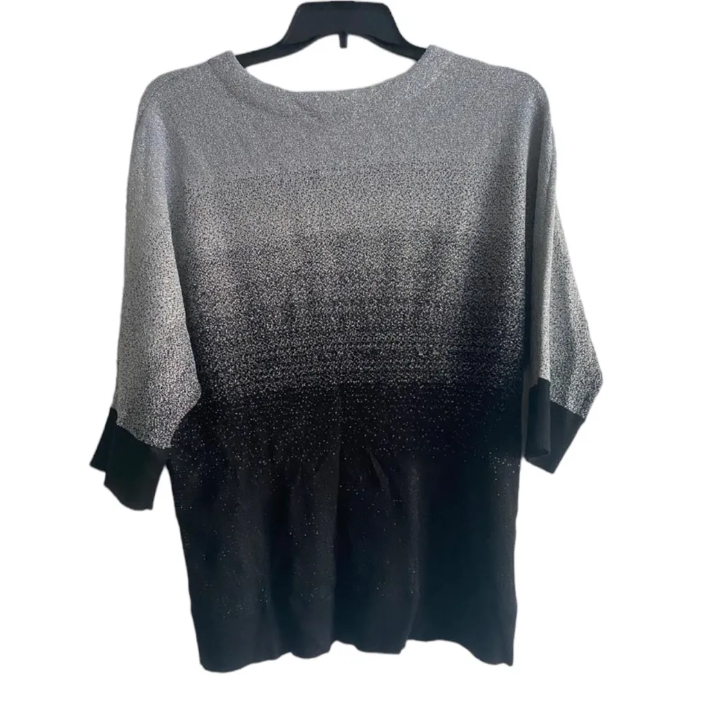 Jaclyn Smith Plus‎ Size Black/Silver Metallic Shine Blouse Size XXL - Image 2