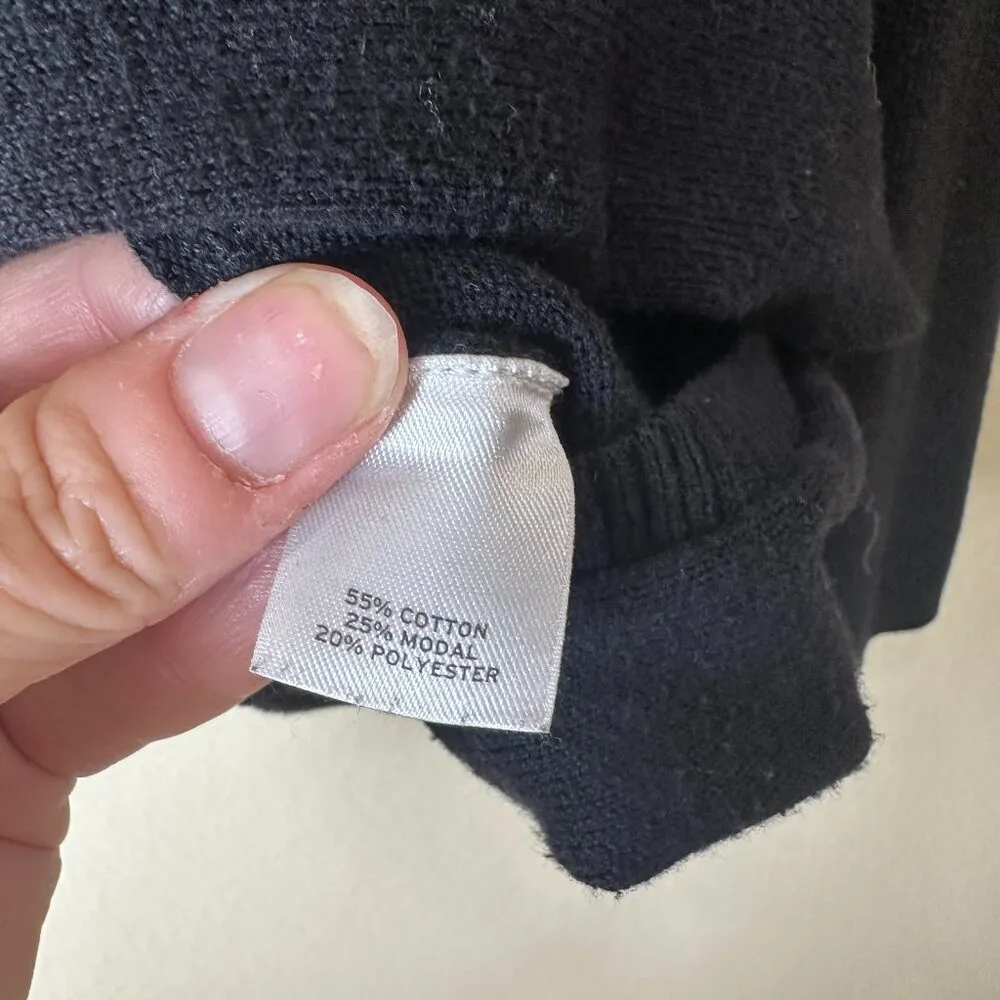 NORDSTROM Caslon Drape Neck Cotton Blend Knit Sweater - size medium - Image 5