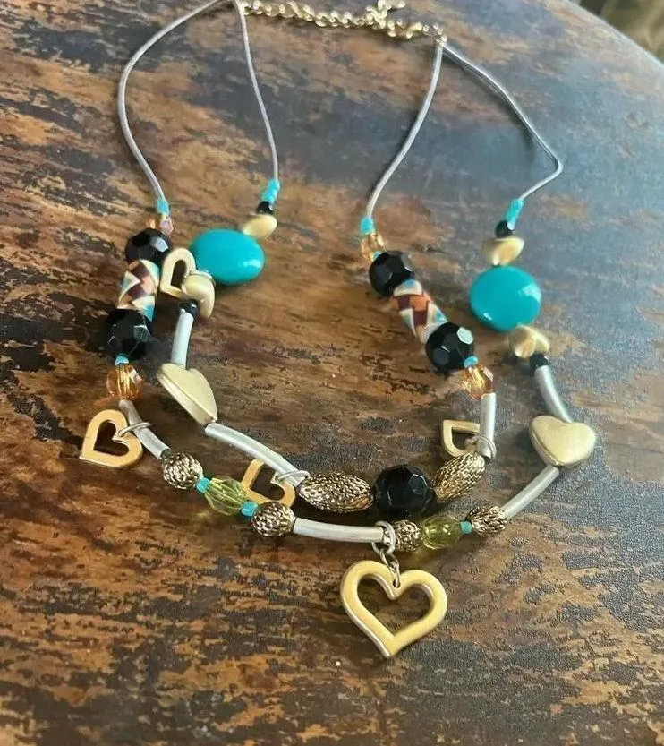 Vintage Bijoux Terner string beaded colorful necklace - Image 2