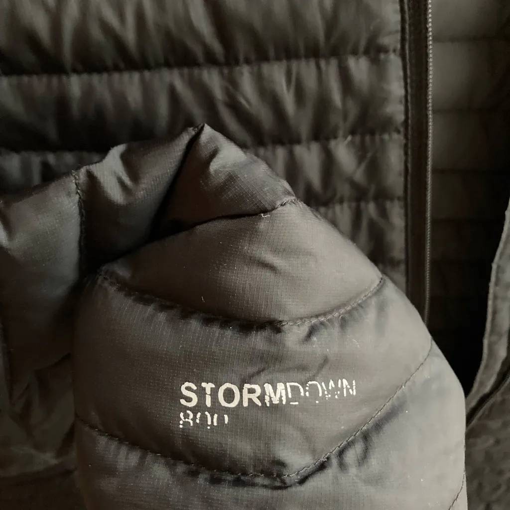 Eddie Bauer Jacket Womens Medium Black Hooded First Ascent StormDown 800 Puffer - Image 5