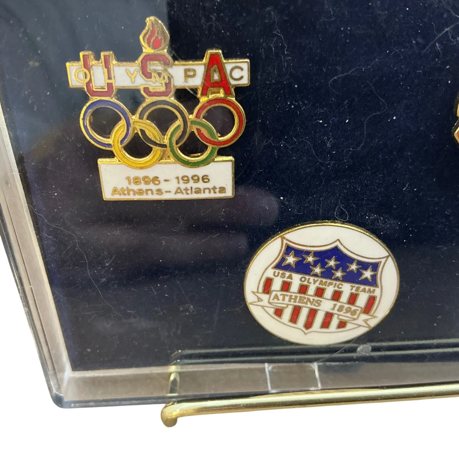 Olympic Games Pins Collection 1896 Athens Atlanta USA Home Team Souvenir Set Gold - Image 3