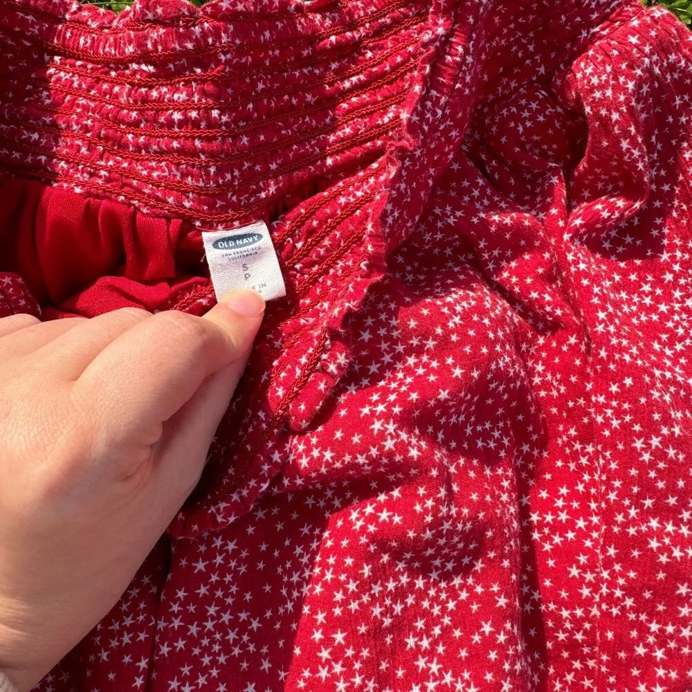 Lined Patriotic Skirt Old Navy 4th of July Stars Red - Image 3