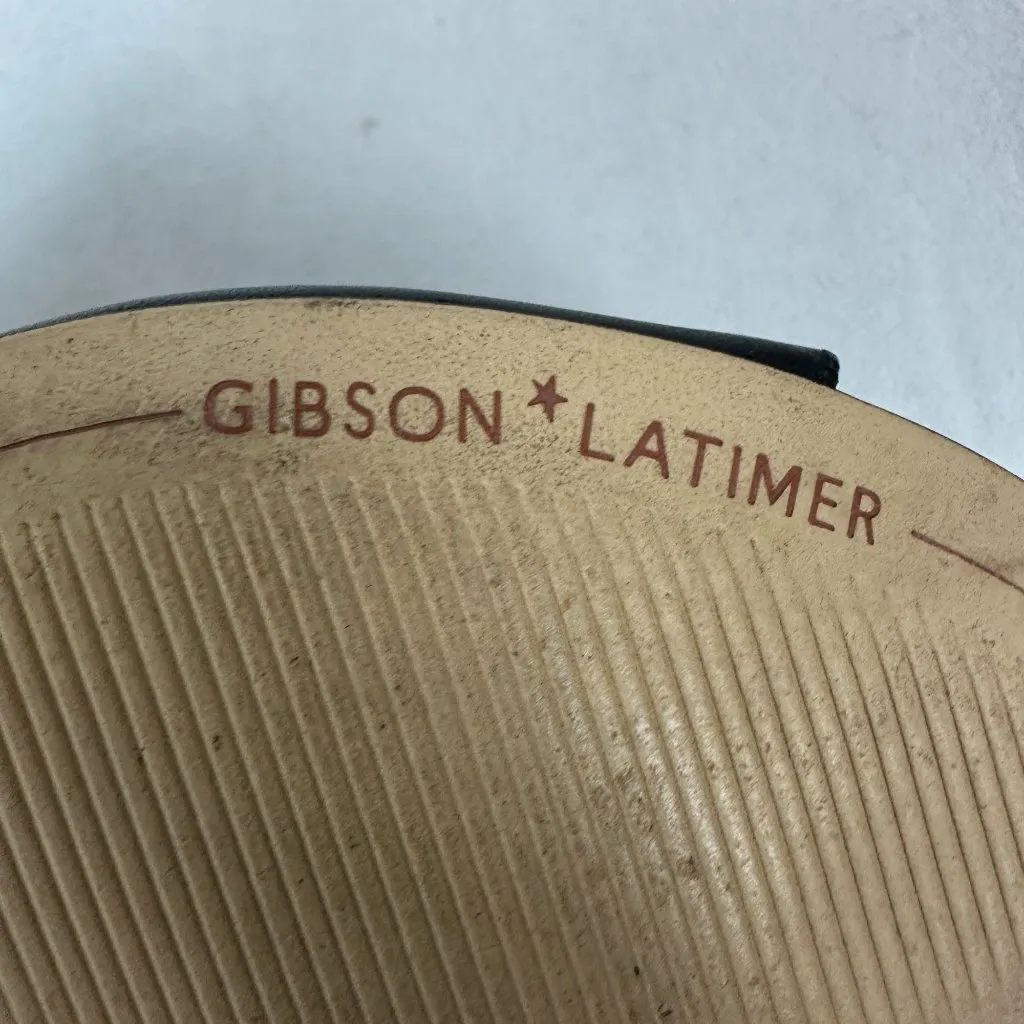 Gibson Latimer Black Leather Peep Toe Heeled Sandals 8M - Image 5