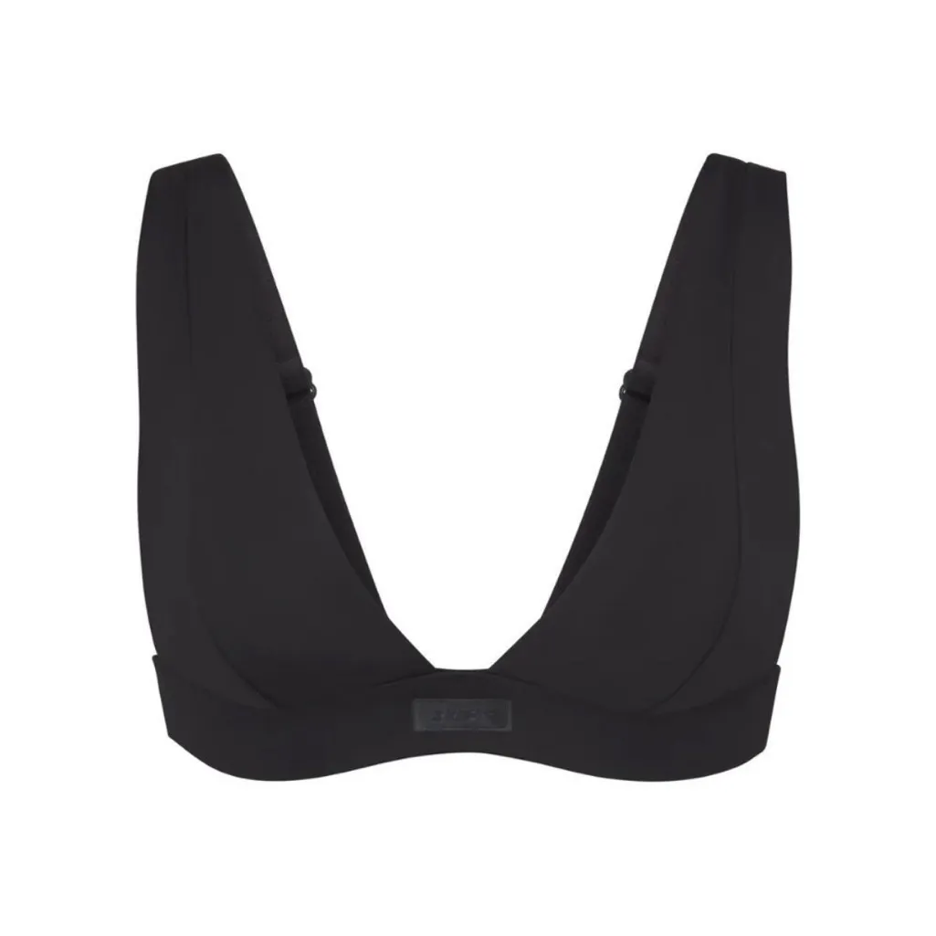 SKIMS 3 Piece Bundle XL Plunge Top and Cheeky Tanga Bottoms Bikini Set Black - Image 2