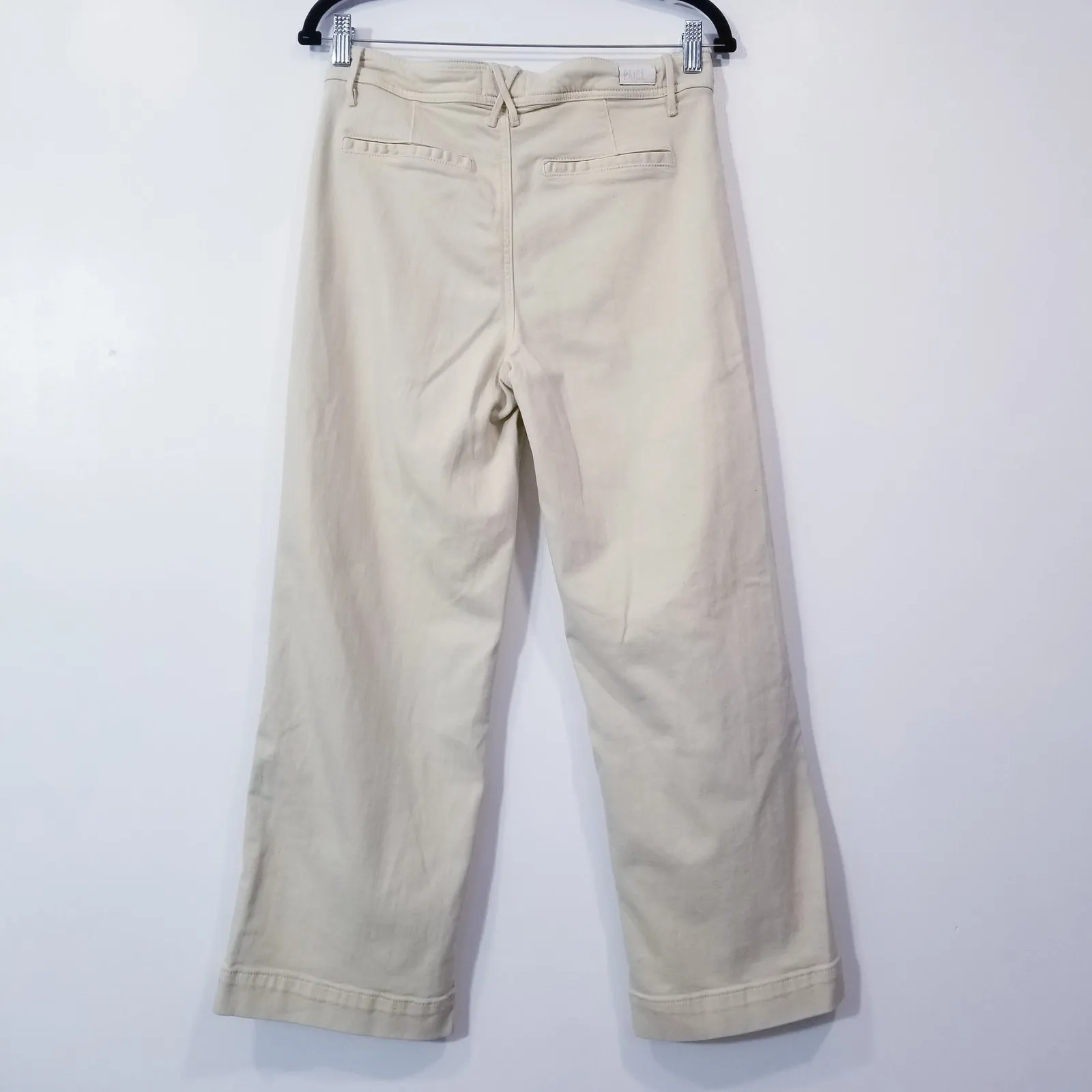 Paige Nellie in Surfboard Yellow High Waisted Crop Wide Leg Jeans - Image 2