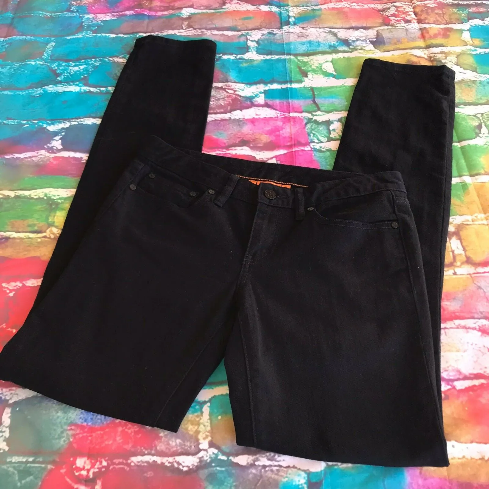 Tory Burch Womens Jeans Size 28 Super Skinny Black Stretchy Cotton‎ Blend - Image 6