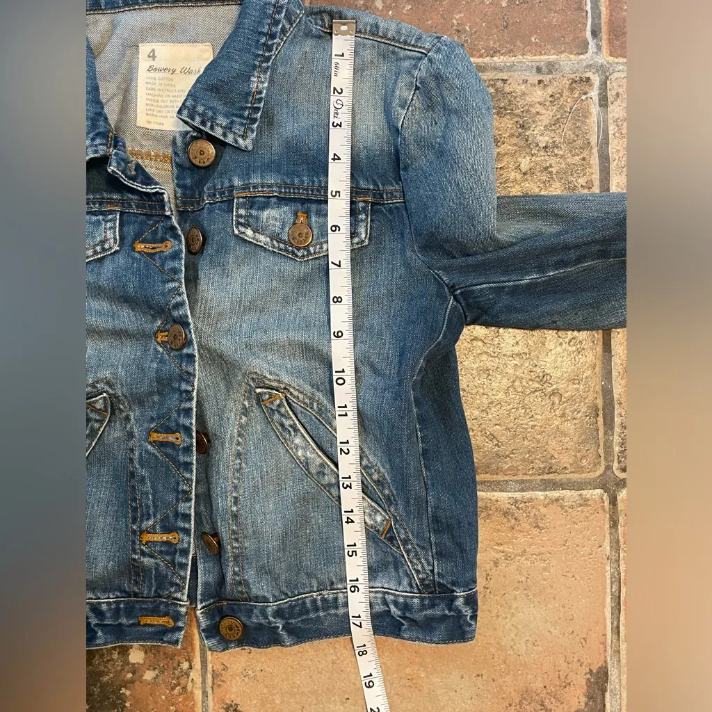 J.Crew Bowery Wash Jean Denim Jacket Size 4 - Image 9