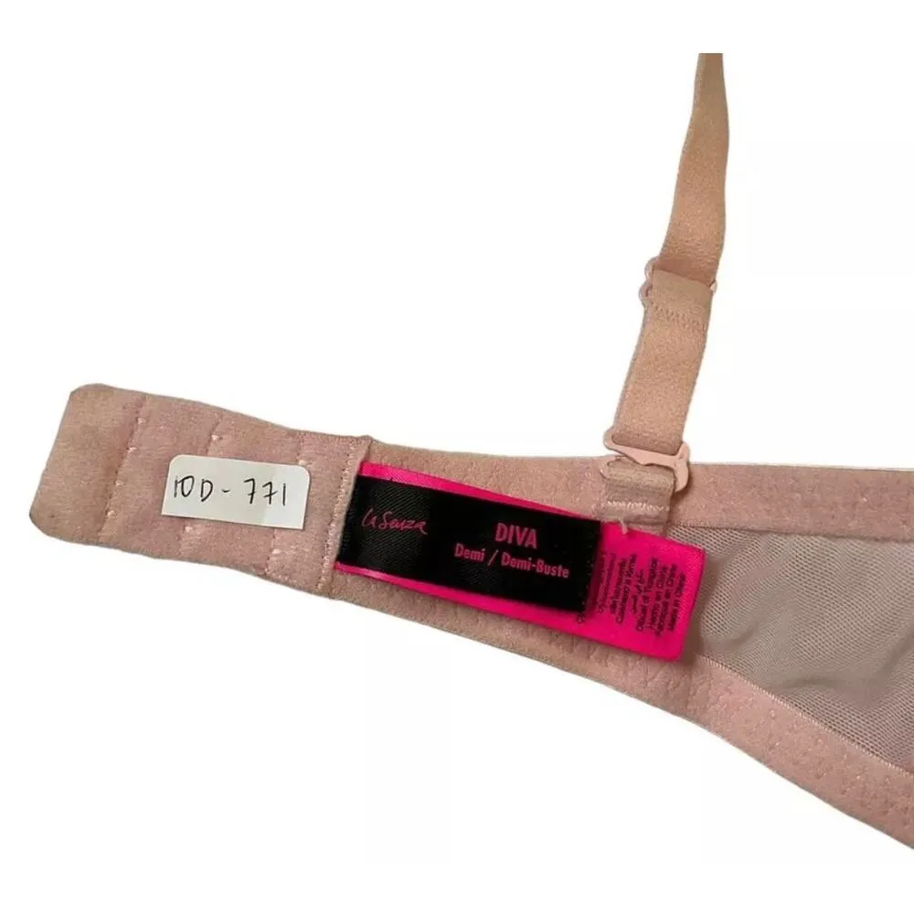 La Senza Diva Bra Peach Lace Multiway Strap Women's Size 32DD | 10D-771 - Image 8