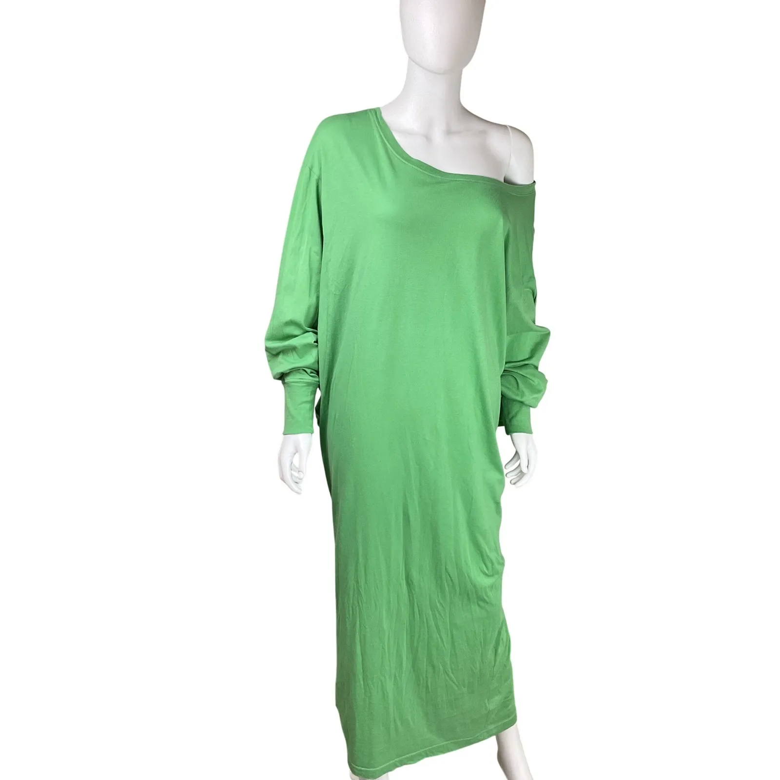 Free People  Beach Green Long Sleeve Oversized Maxi Dress XS - Image 8