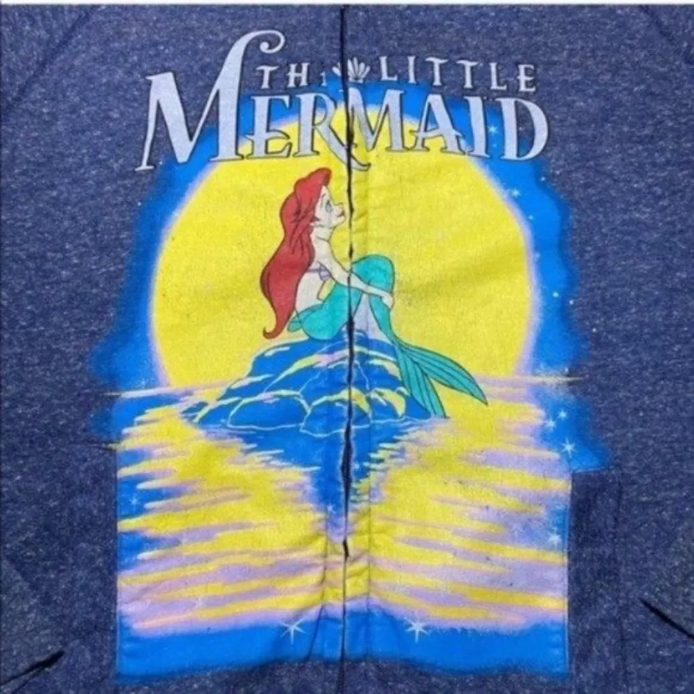 The Liittle Mermaid Ariel Hoodie Full Zipper Jacket small - Image 3