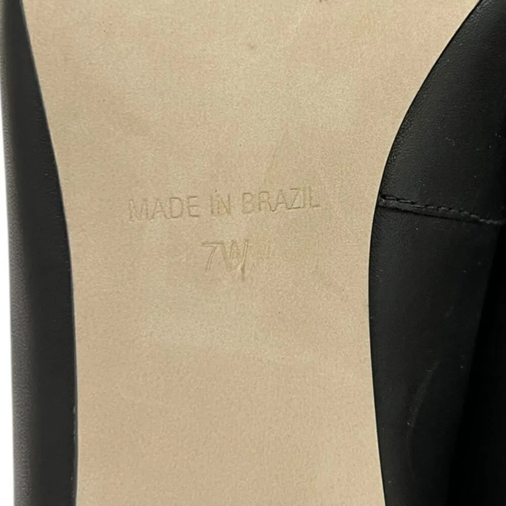 Walking Cradles Pointed Toe Samantha Black Leather Pumps size 7W - Image 2