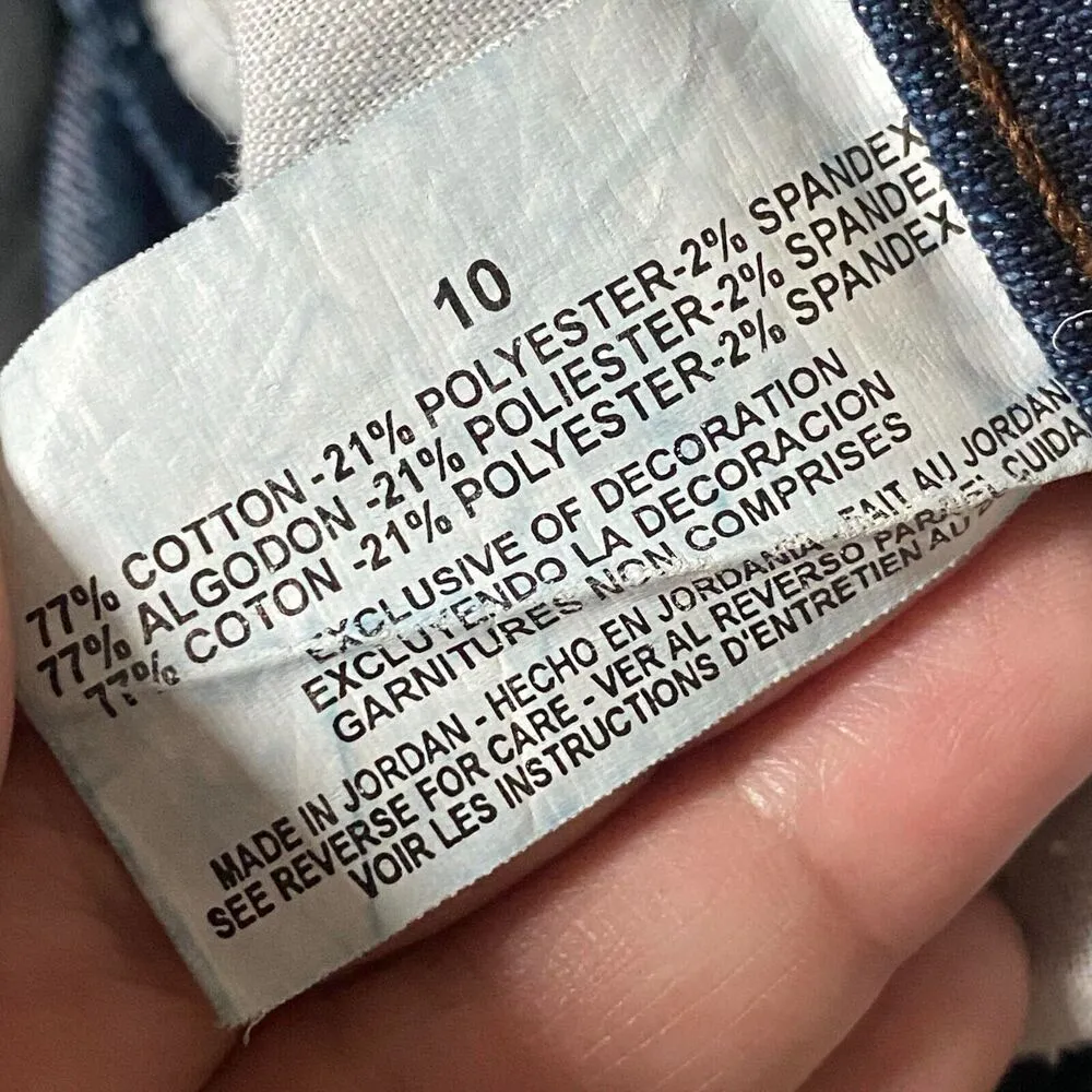 Nine West Jeans SAMS SANTA MONICA Straight Leg Dark Wash Stretch size 10 HEMMED - Image 13