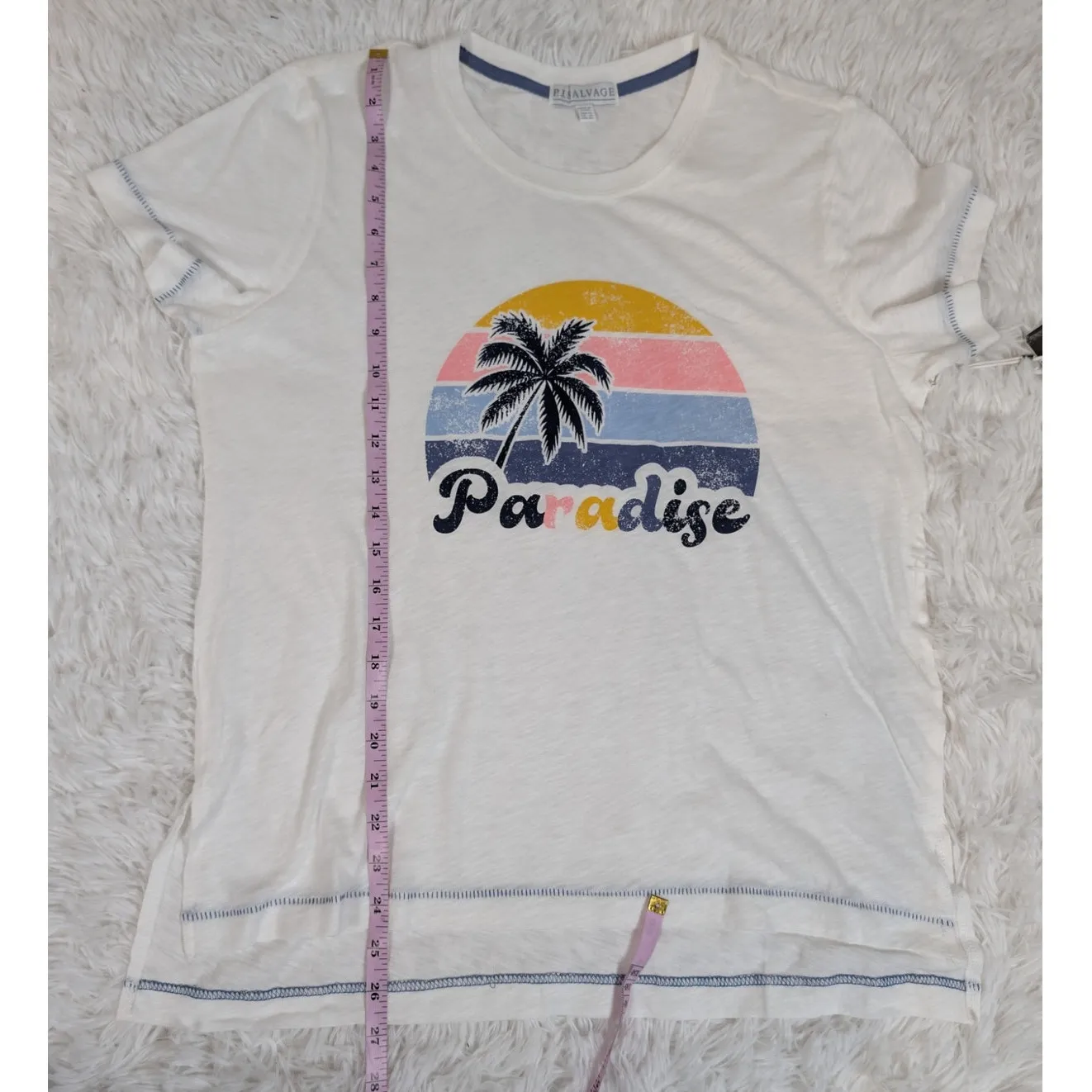 P.J. Salvage “Paradise” Graphic Tee – Ivory – Size M - Image 5