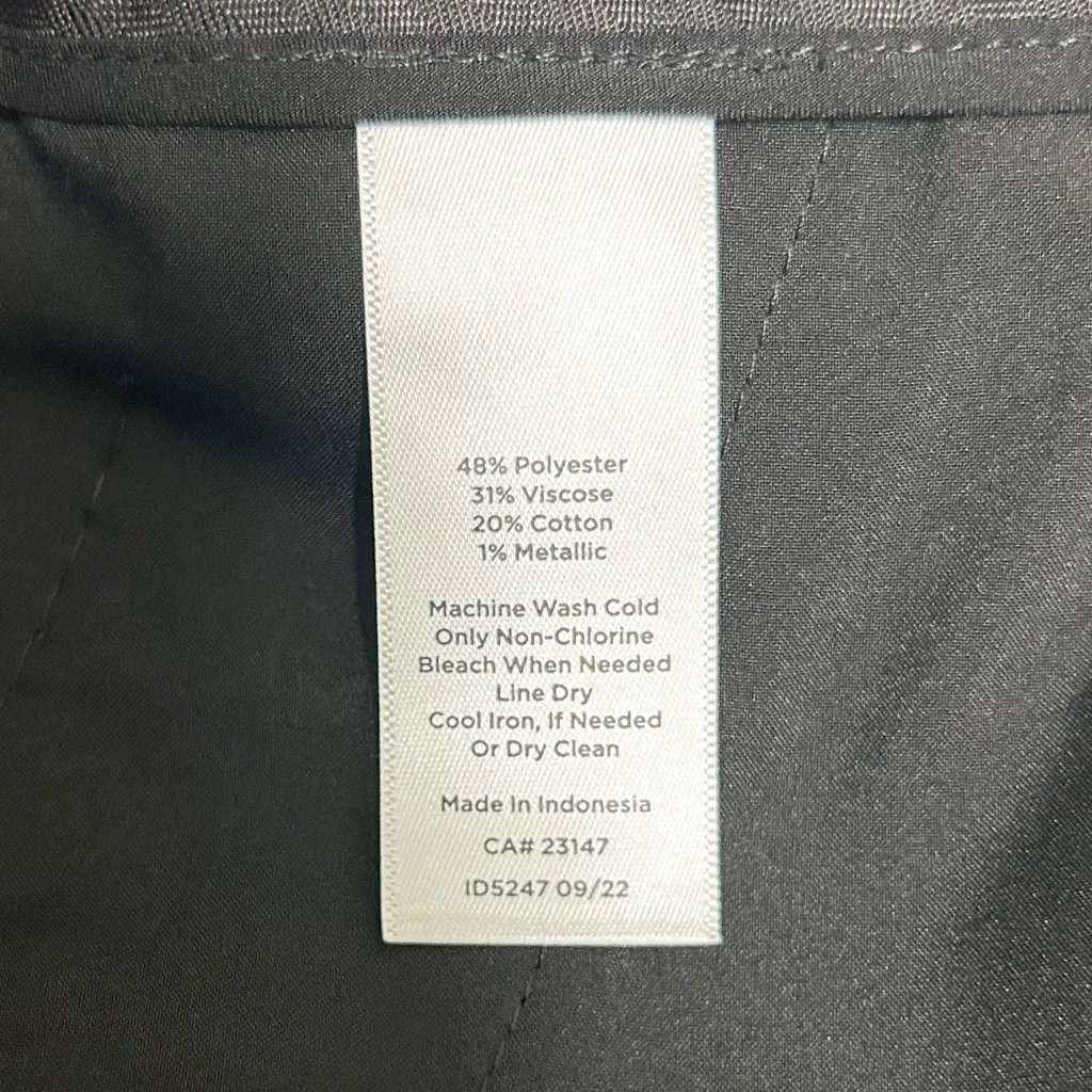 Talbots Black Off White Hampshire Jacquard Butterfly Polka Dot Ankle Length Pant - Image 11