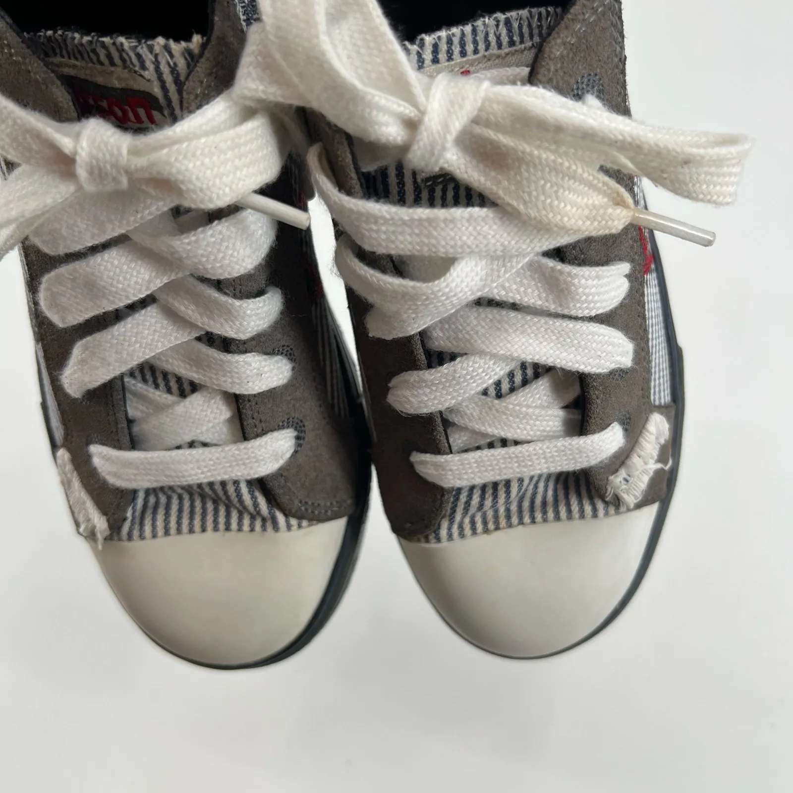 Womens Kitson Gray Canvas Lace Up low top Casual skater Shoes Sneakers Size 7.5 - Image 5