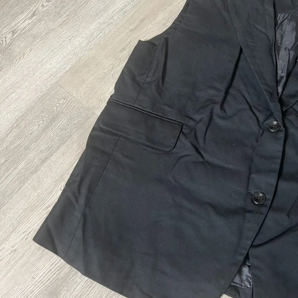 WOMAN Vest Coat Lined Button TOP Black Size undefined - Image 2