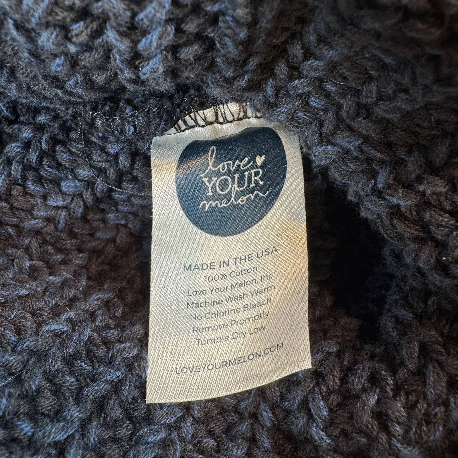 Love Your Melon Navy Pom Beanie Hat - Image 8