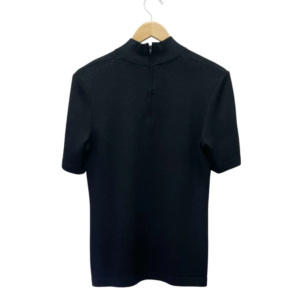 St. John Basics Santana Knit 2 Pc Set Black Top Sz S & Skirt Sz 6 Classic USA - Image 5