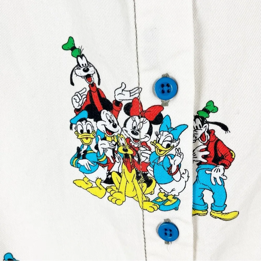DISNEY PARKS Mickey And Friends Long Sleeves Button Top, Size Large - Image 5