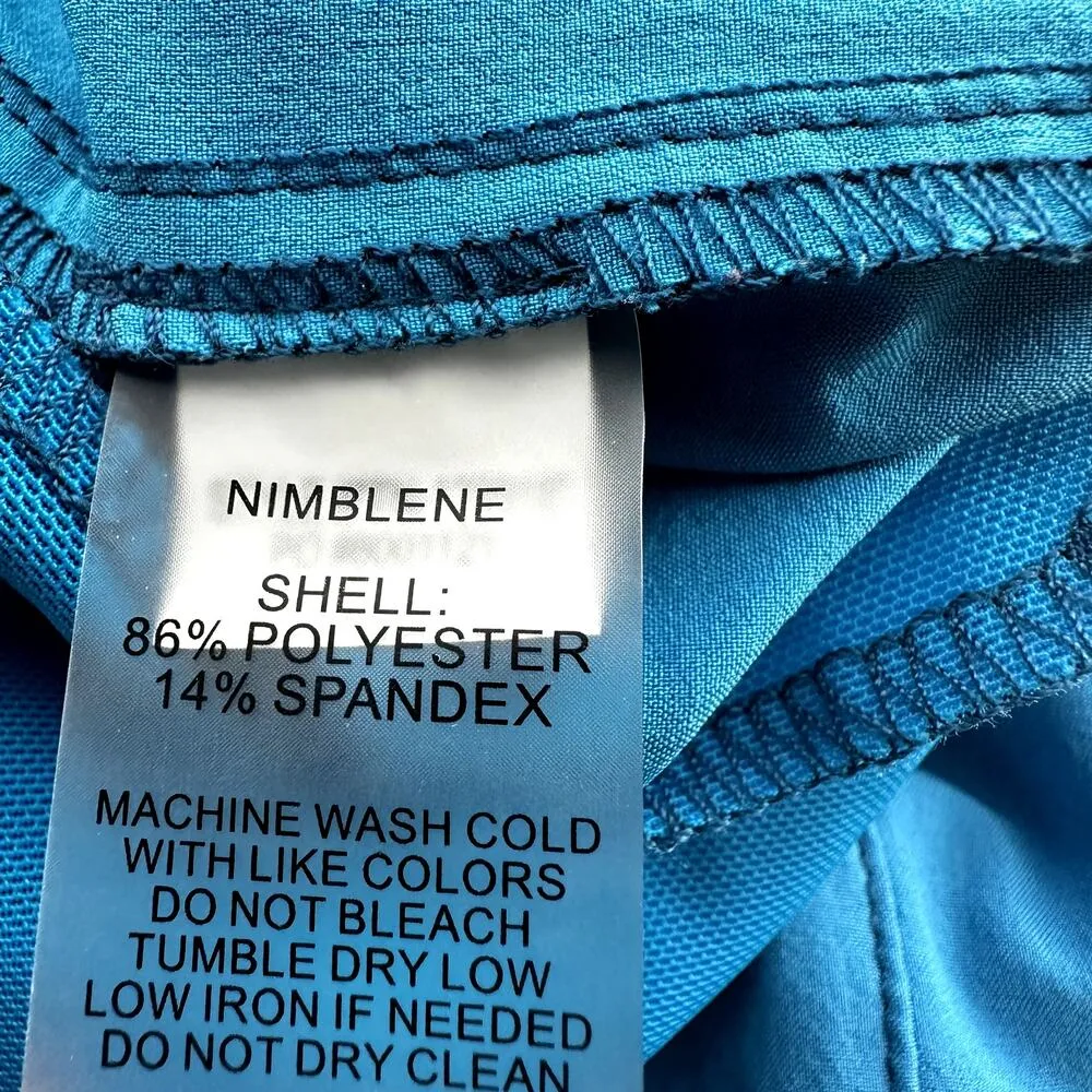 Title Nine Rogue Shorts 9" Mid Rise Quick Dry Zip Pockets Surf UPF 50 Blue 6 - Image 3