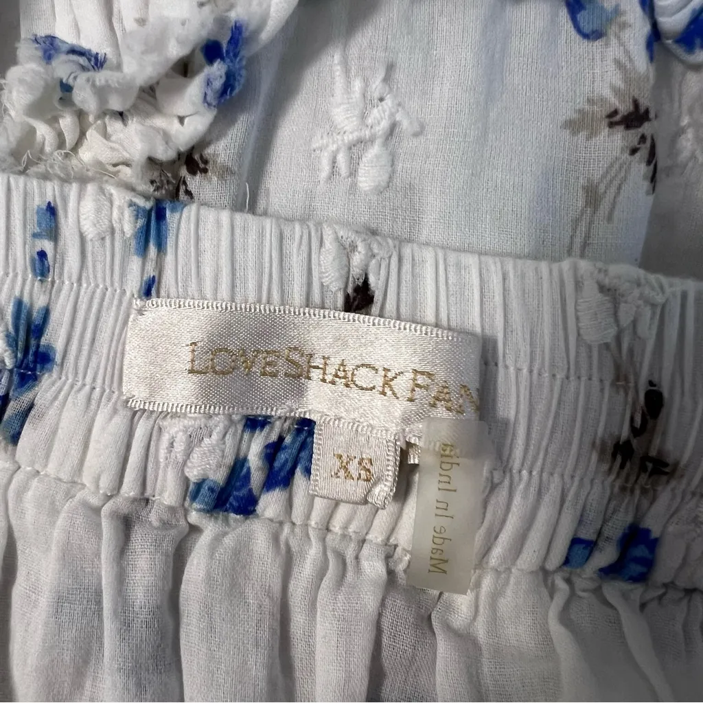 Loveshackfancy Becca Skirt in Brilliant Floral Blue Sz XS - Image 7