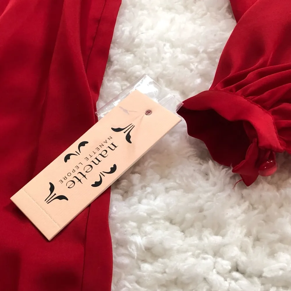 🆕 Nanette Lepore satin cold shoulder … - Image 7