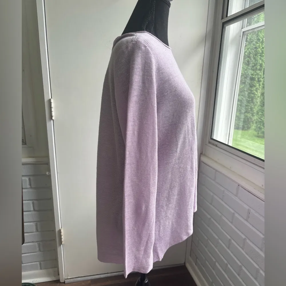 Eileen Fisher 100% Organic Cotton Knit Top‎ small petite workwear holiday - Image 2