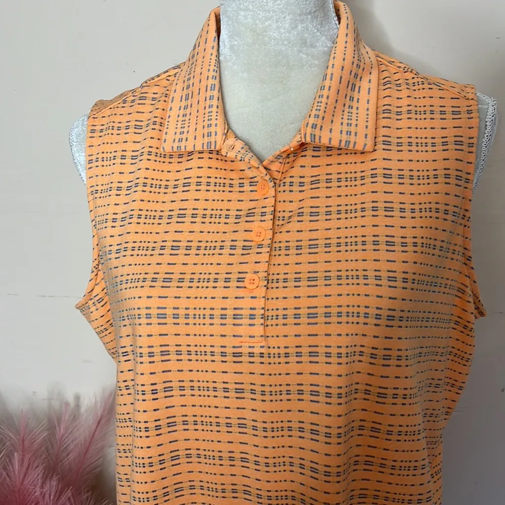 Antigua • golf dot stripe sleeveless athleisure tank top - Image 91