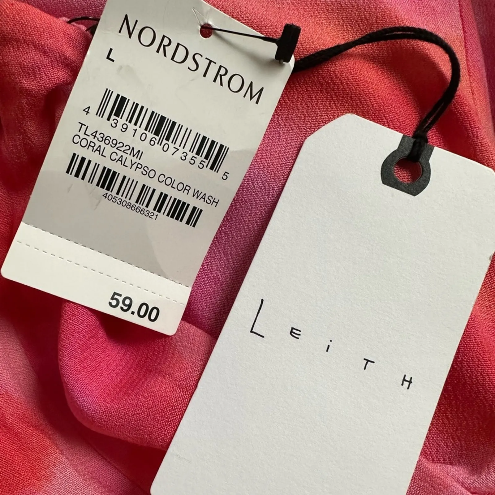 NEW Nordstrom Leith Pink Sherbet Midi Skirt Calypso Valentines Day Resortwear - Image 4