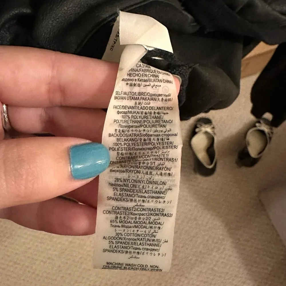 BCBG MAXAZRIA Black Leather Top - Image 8