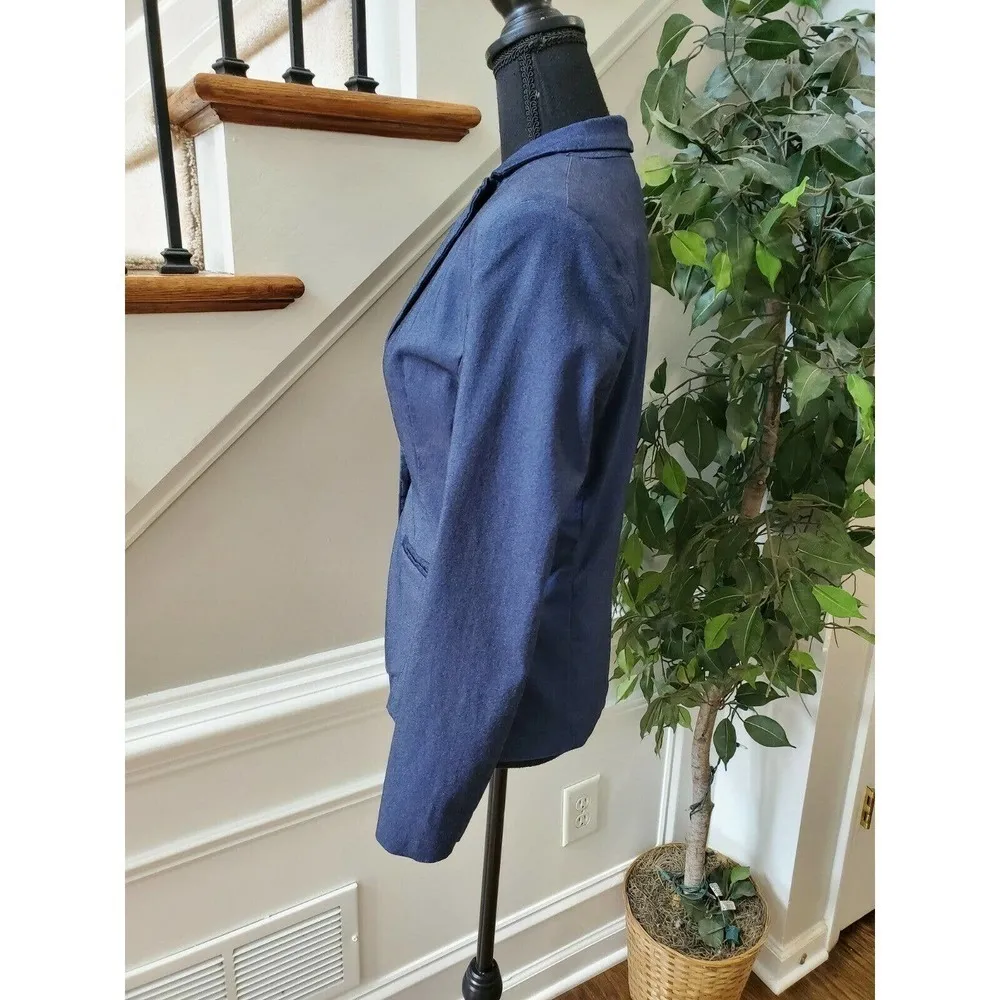 XOXO Blazer Blue Size Small Collared Suit Jacket - Image 6
