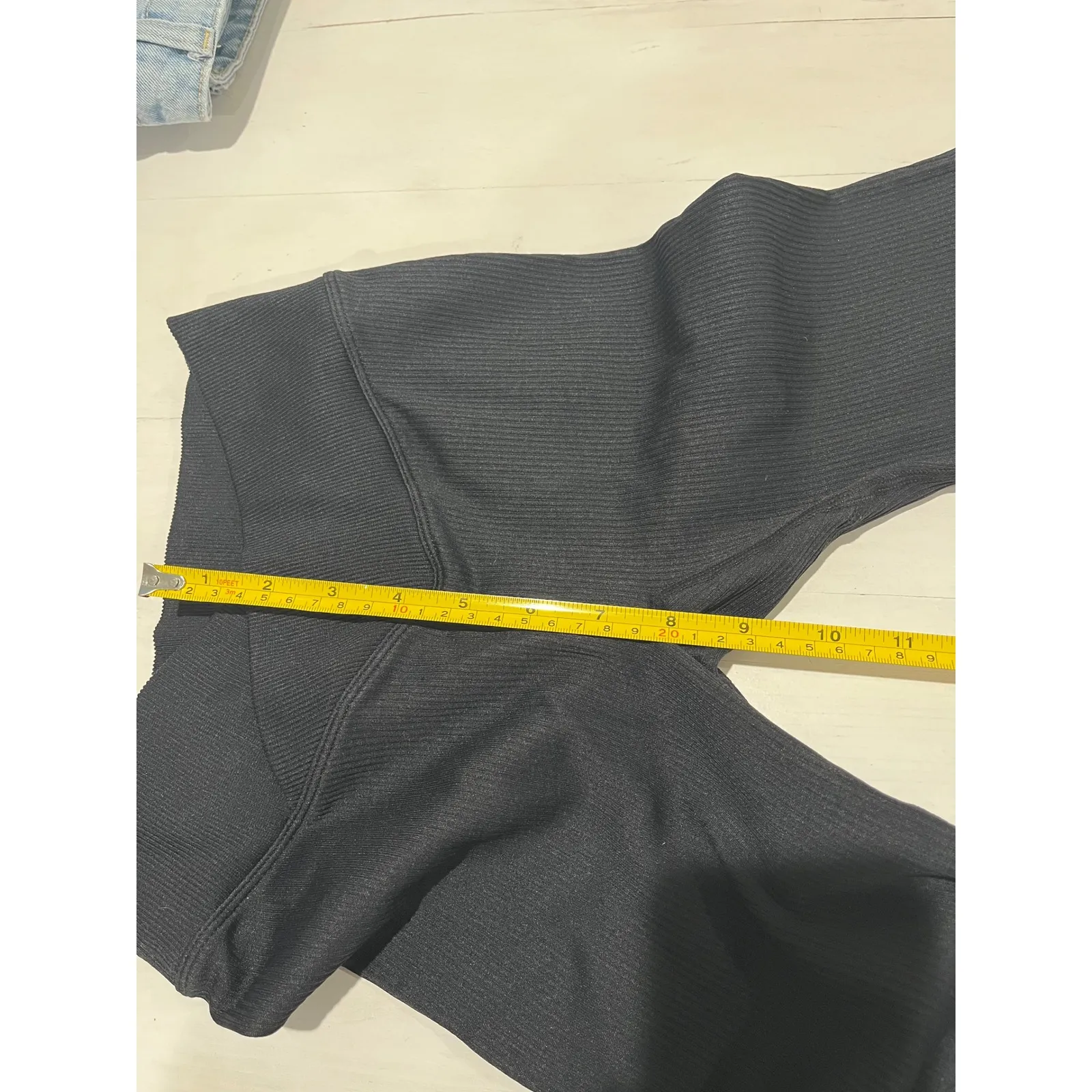 OQQ Women's‎ Black Ribbed Seamless Leggings Size S Activewear Fitness - Image 6