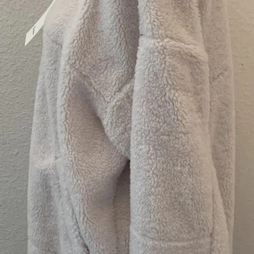 Lululemon Off White Collarless Fleece Opal Sherpa Jacket Coat 12 Large L New NWT - Image 5