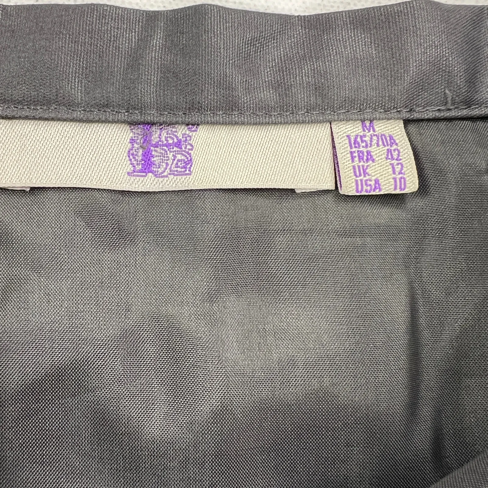 Coated Black Pleated Swing Skirt Gardenia Size 10 Runs Small (26” waist) - Image 3