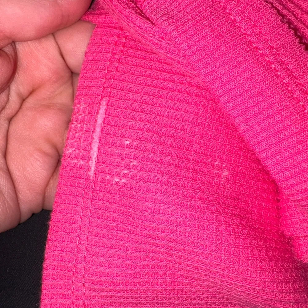 Pink Cropped Long Sleeve Hoodie - Image 4