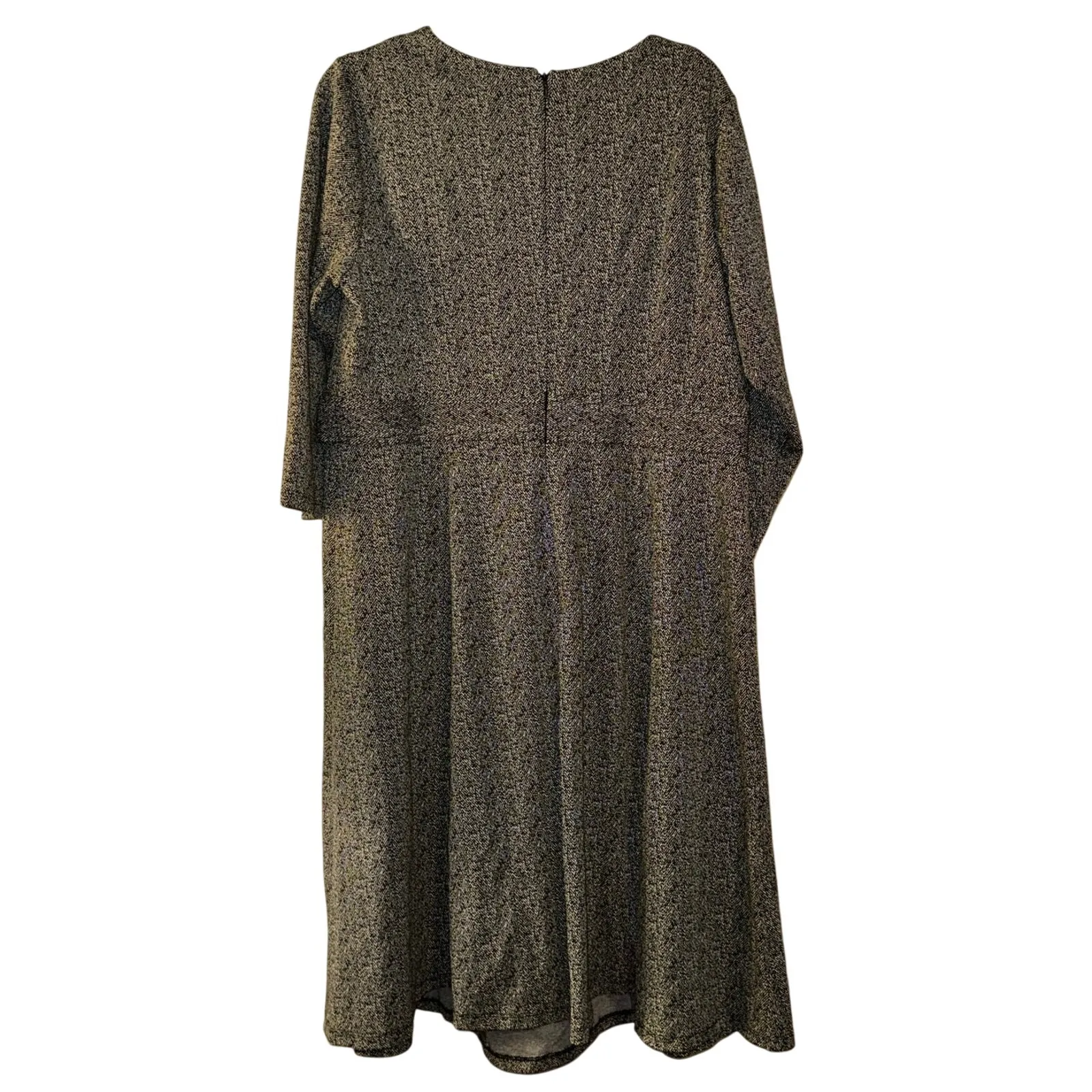 LONDON TIMES Jewel Neck 3/4-Sleeve Midi Dress Size 14W New with Tag T7077W - Image 7