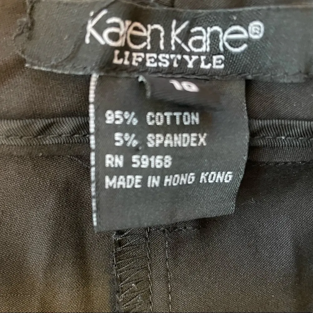 Karen Kane Lifestyle Black “ Cargo” Embroidered NWOT Pants-10 - Image 9