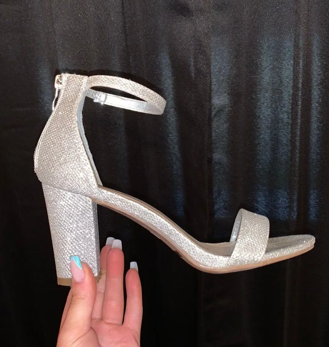Bommibel Glitter Heels Silver Size 8 - Image 3