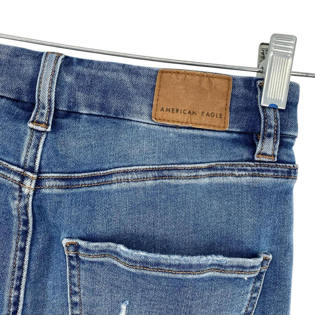 American Eagle Next Level Stretch Jeans Curvy High Rise Distressed Jeggings - Image 6