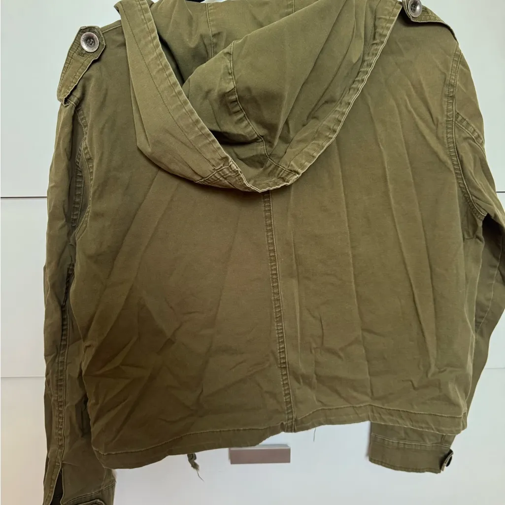 Brandy Melville Army Green Military Utility Jacket - Image 4