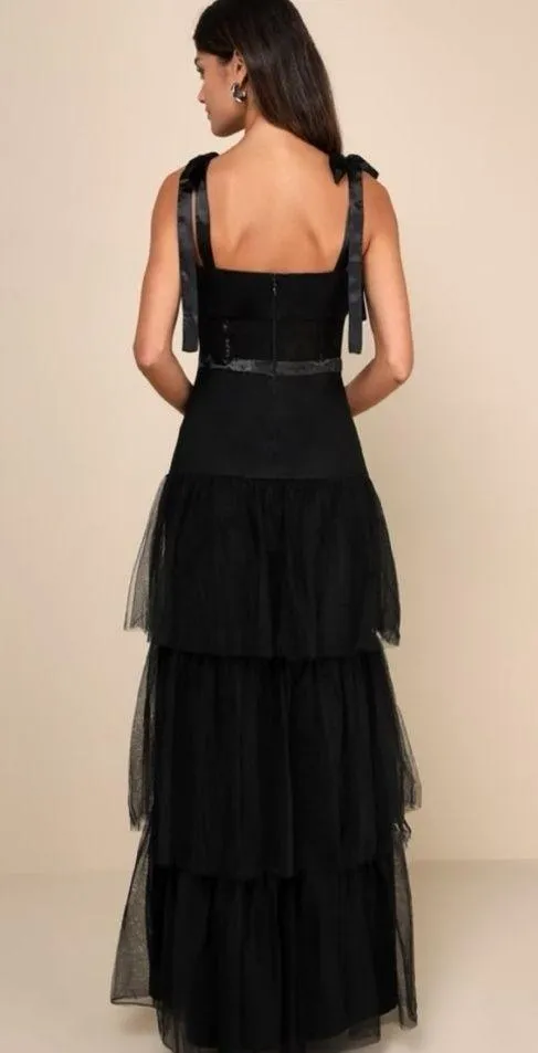 LULUS NWT Mystique Black Tulle Tie - Image 2