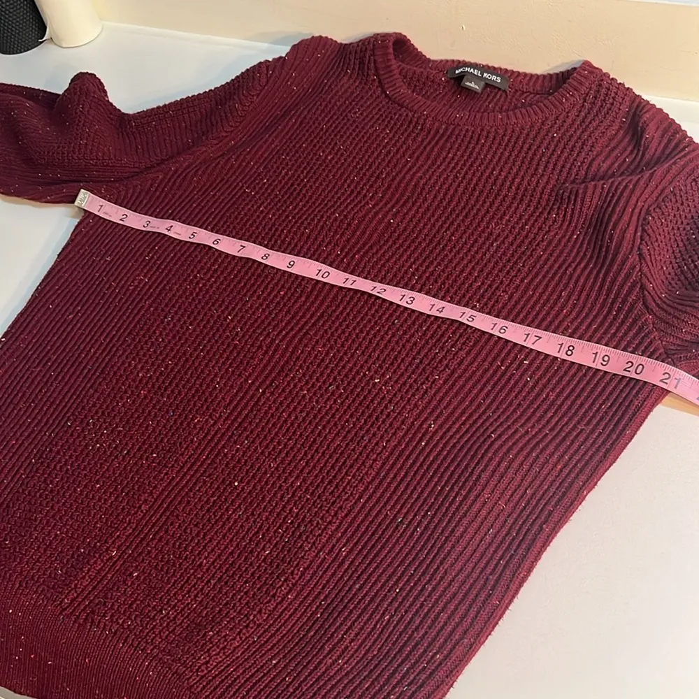 Michael Kors sweater large MK knit sweater speckled colors cotton blend sweater - Image 3