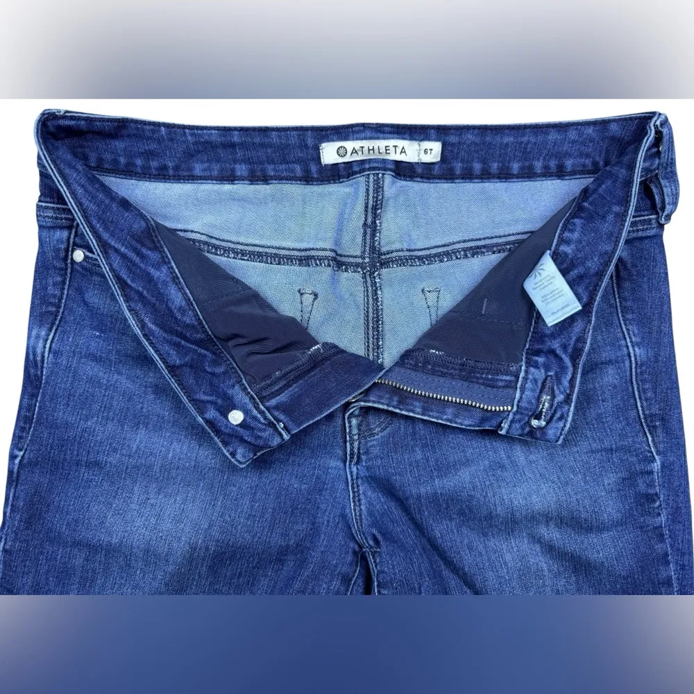 Athleta Sculptek Mid Rise Skinny Jean Dark Wash Womens 6 - Image 5