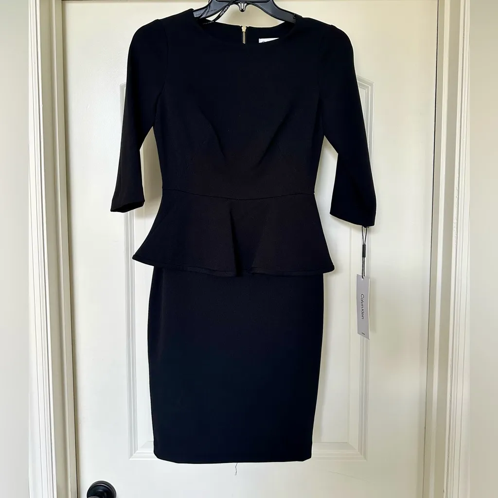 Calvin Klein - Women's Black Boat Neck Solid Sheath Dress - BNWT! - Image 3