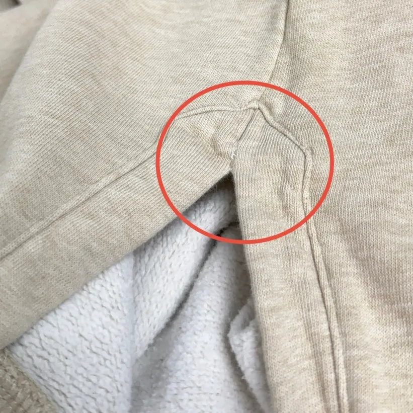 CLOSED Zip Collar Oversized Cotton Pullover Sweatshirt in Shetland Small Tan - Image 7