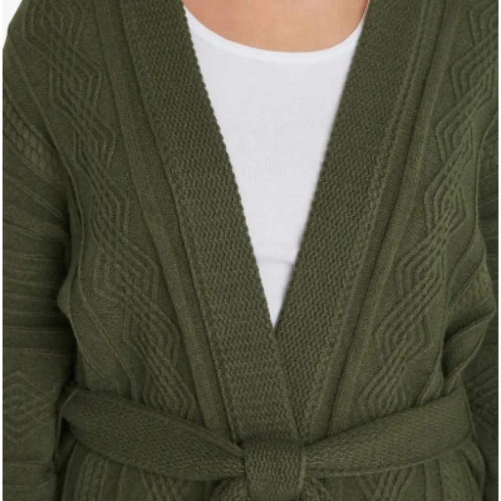 VICI  Collection Wrap Cardigan in Ash Olive - Image 4