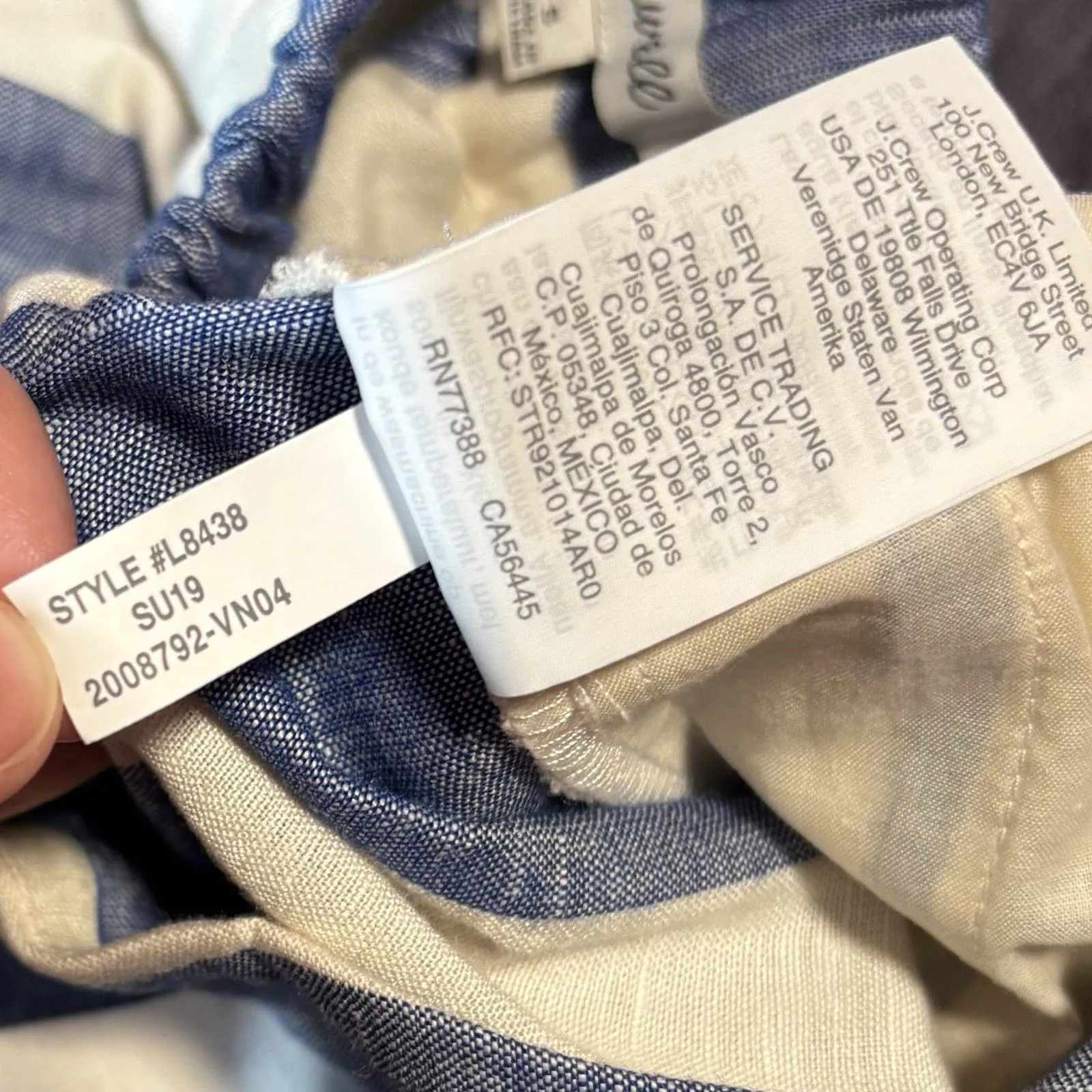 Madewell Huston Pants Capri Crop Women's Small Linen Pull On Crop Wide Leg Beach - Image 10