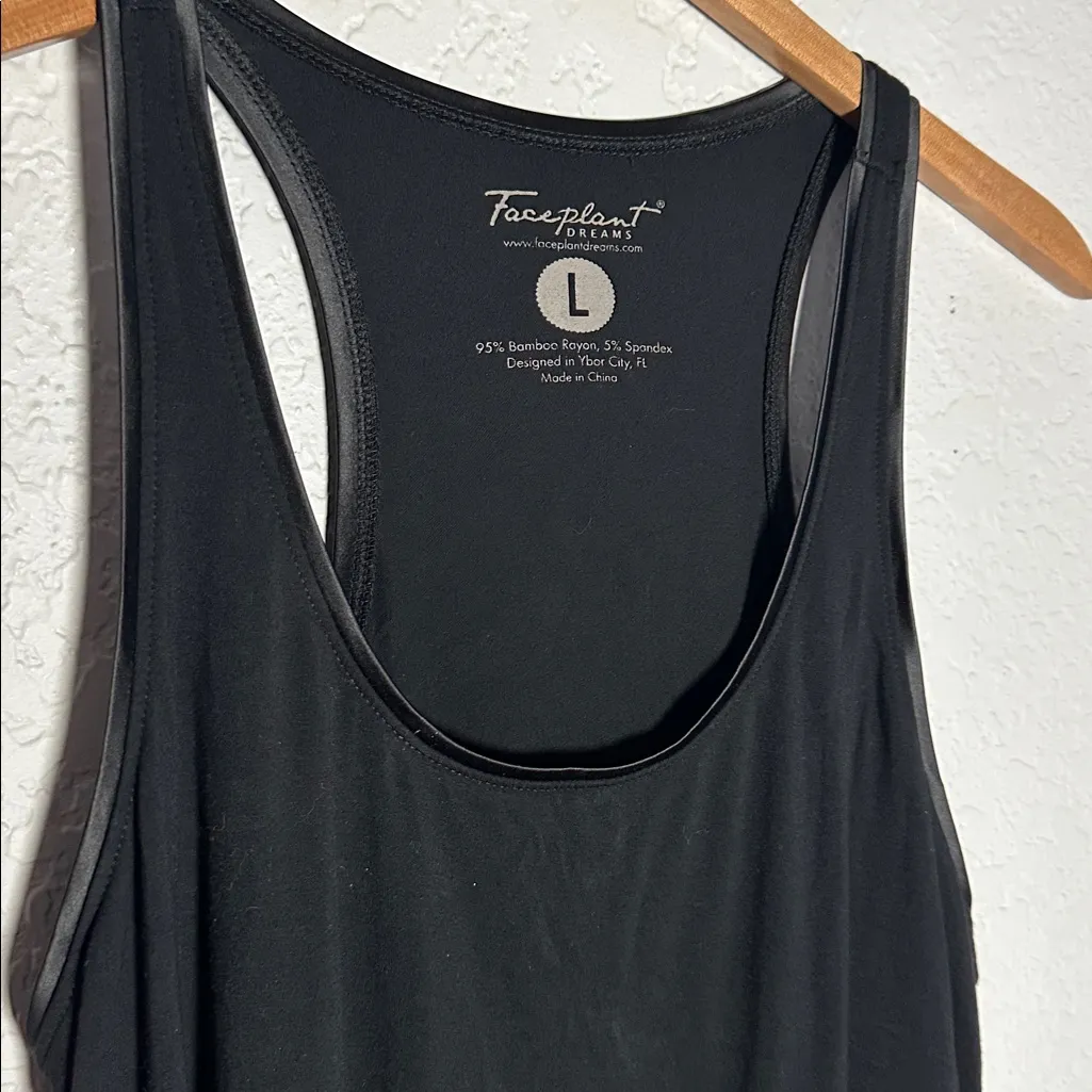 NEW Faceplant Dreams Black Classic Tank Top Bamboo Rayon Soft Large - Image 4