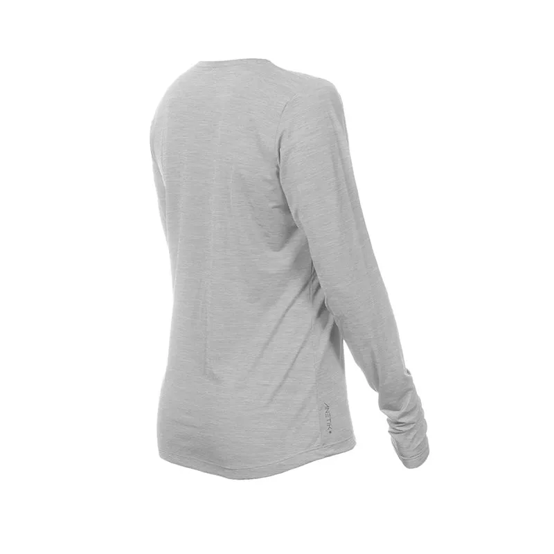 Anetik women's breeze tech long sleeve shirt size small SPF 60 Gray - Image 2